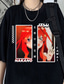 billiga Casual T-shirts för män-Inspirerad av Attack på Titan levi ackerman Mikasa Ackerman T-shirt Animé 100% Polyester Anime Harajuku Grafisk Söt T-shirt Till Herr / Dam / Par