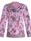 cheap Boho Tops-Women&#039;s Shirt Blouse Yellow Pink Dusty Rose Graphic Floral Button Print Long Sleeve Daily Holiday Vintage Boho Streetwear Round Neck Regular Boho S
