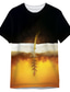 voordelige 3D T-shirts voor mannen-Voor heren T-shirt Ontwerper Casual Klassiek Zomer Korte mouw Geel Grafisch Bier Print Strakke ronde hals Casual Dagelijks Afdrukken Kleding Kleding Ontwerper Casual Klassiek