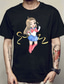 baratos Camisetas masculinas casuais-Inspirado por Sailor Moon Usagi Tsukino Japonesa/Curta Anime 100% Poliéster Anime Harajuku Arte Gráfica Kawaii Camiseta Para Homens / Mulheres / Casal