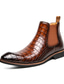 baratos Botas para Homem-Homens Botas Casual Conforto Cor Sólida Couro Ecológico Outono Inverno Sapatos / Botas / Botins