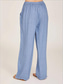 tanie Spodnie damskie-Damskie Codzienny Spodnie Bezczelny Spodnie Spodnie szerokie nogawki Ściągana na sznurek Kieszeń Pełna długość Spodnie Codzienny Średnio elastyczny Jednokolorowe Mieszanka bawełny Komfort Wysoka talia