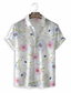 billiga Tropiska skjortor-Herr Skjorta Hawaii skjorta Tryck Grafisk Hawaiisk Aloha Design Nedvikt Ledigt Dagligen 3D-utskrift Kortärmad Blast Designer Ledigt Mode Klassisk Vit