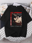 billiga Casual T-shirts för män-Inspirerad av Attack på Titan levi ackerman Mikasa Ackerman T-shirt Animé 100% Polyester Anime Harajuku Grafisk Söt T-shirt Till Herr / Dam / Par