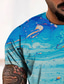 cheap Men&#039;s 3D T-shirts-Men&#039;s T shirt Tee Tee Designer Casual Fashion Summer Short Sleeve Blue Graphic Print Round Neck Casual Daily 3D Print Clothing Clothes Designer Casual Fashion