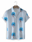 billige Hawaiiskjorts-Herre Skjorte Hawaii skjorte Trykt mønster Grafisk Hawaiisk Aloha Design Aftæpning Avslappet Daglig 3D-utskrift Kortermet Topper Designer Fritid Mote Klassisk Blå