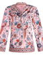 cheap Boho Tops-Women&#039;s Shirt Blouse Yellow Pink Dusty Rose Graphic Floral Button Print Long Sleeve Daily Holiday Vintage Boho Streetwear Round Neck Regular Boho S
