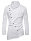 cheap Dress Shirts-Men&#039;s Shirt Solid Color Stand Collar Street Casual Button-Down Long Sleeve Tops Casual Fashion Breathable Comfortable White Black Red Summer Shirts