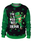 cheap Graphic Sweatshirts-Men&#039;s Hoodie Sweatshirt 3D Print Saint Patrick Day Crew Neck Party Street 3D Print Long Sleeve Tops Ethnic Style Lightweight Casual Nostalgic A B C