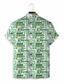 tanie Koszule hawajskie-Męskie Koszula Koszula hawajska Nadruk Graficzny Hawajskie Aloha Wzór Wieczorne Codzienny Weekend Druk 3D Krótki rękaw Najfatalniejszy Designerskie Codzienny Moda Klasyczny Zielony