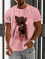 ieftine Tricouri 3D Bărbați-Bărbați Tricou Designer Casual Mare si inalt Vară Manșon scurt Roz Deschis Trifoi Roz Îmbujorat Câțel Grafic Imprimeu Stil Nautic Stradă Zilnic Imprimeu Îmbrăcăminte Îmbrăcăminte Designer Casual Mare