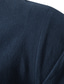 Недорогие мужские повседневные рубашки-Муж. льняная рубашка Рубашка Однотонный Воротник-стойка Черный Белый Темно синий Синий Хаки Большие размеры Повседневные Длинный рукав Одежда Мода