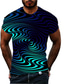 cheap Men&#039;s 3D T-shirts-Men&#039;s T shirt Tee Designer Casual Classic Summer Short Sleeve Blue Pink Yellow Graphic Optical Illusion Print Crew Neck Daily Sports Print Clothing Clothes Designer Casual Classic