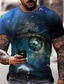 Χαμηλού Κόστους Ανδρικά 3D T-shirts-Ανδρικά Μπλουζάκι Υψηλής Ποιότητας Καθημερινό Κλασσικό Καλοκαίρι Κοντομάνικο Θαλασσί Βαθυγάλαζο Γαλαξίας Γραφική Τσάντες Στάμπα Στρογγυλή Ψηλή Λαιμόκοψη Καθημερινά Αθλητικά Στάμπα Ρούχα Ρούχα