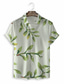 preiswerte Hawaiihemden-Herren Hemd Hawaiihemd Sommerhemd Print Graphic Hawaiian Aloha Design Umlegekragen Casual Täglich 3D-Druck Kurzarm Oberteile Designer Casual Modisch Klassisch Grün
