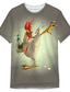 cheap Animal Print T shirts-Veterans Day Men's Patriot Patriotic Veteran Animal Beer Chicken T shirt Funny T Shirts Short Sleeve T shirt 3D Print Crew Neck Shirt Designer Cartoon Classic Outdoor Casual Daily White / Green Red