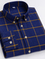 preiswerte Formelle Hemden-herrenhemd oxford hemd kleid hemd tartan button-down-kragen z lässig täglich langarm hemden mit kragen kleidung bekleidung basic modedesigner business