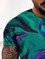 billige 3D-herreskjorter-Herre T-shirt T-Shirts Designer Mode Sej Sommer Kortærmet Blå Grafisk Trykt mønster Rund hals Afslappet Daglig 3D-udskrivning Tøj Tøj Designer Mode Sej