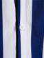 billige Skjorter med trykk for menn-herreskjorte stripet turndown street casual button-down print kortermede topper casual mote pustende komfortabel hvitvin marineblå sommerskjorter sommerskjorter