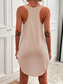 cheap Casual Dresses-Women&#039;s T Shirt Dress Tee Dress Sports Dress Mini Dress Light Pink Black White Sleeveless Solid Color Ruched Summer Spring U Neck Modern 2023 S M L XL XXL 3XL