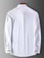 Χαμηλού Κόστους Επίσημα πουκάμισα-ανδρικό πουκάμισο μονόχρωμο μονόχρωμο τετράγωνο λαιμόκοψη γάμου με μακρυμάνικο λεπτές μπλούζες ελαφρύ μπλοκ χρώματος κομψό casual λευκό μαύρο γκρι / δουλειά / κλαμπ καλοκαιρινά πουκάμισα