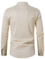 cheap Long Sleeve Polo-Men&#039;s Golf Shirt Tribal Turndown Casual Daily Long Sleeve Tops Sportswear Casual Fashion Comfortable White Khaki Coffee Summer Shirts