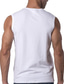 cheap Gym Tank Tops-Men&#039;s Tank Top Vest Undershirt Solid Color V Neck Casual Daily Sleeveless Tops Lightweight Fashion Muscle Big and Tall White Black Gray / Summer