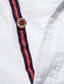 baratos Camisas Vestido-Camisa de vestido masculina de cor sólida gola de rua casual com botão para baixo manga longa tops moda casual respirável confortável branco cinza cáqui camisas de verão