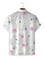 billiga Tropiska skjortor-Herr Skjorta Hawaii skjorta Tryck Grafisk Hawaiisk Aloha Design Nedvikt Ledigt Dagligen 3D-utskrift Kortärmad Blast Designer Ledigt Mode Klassisk Vit
