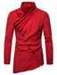 billiga Formella skjortor-herrskjorta enfärgad stativ krage street casual button-down långärmade toppar casual mode andas bekväm vit svart röd sommarskjortor