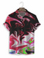 billige Hawaiiskjorter-Herre Skjorte Hawaii skjorte Trykt mønster Grafisk Hawaiiansk Aloha Design Aftæpning Afslappet Daglig 3D-udskrivning Kortærmet Toppe Designer Afslappet Mode Klassisk Rød