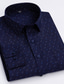 olcso Alkalmi ingek-férfi ing egyszínű grafikai nyomatok hópehely klasszikus galléros utcai alkalmi galléros ingek hosszú ujjú felsők tervező a b c / munkaruha ingek
