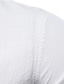 رخيصةأون قمصان فستان-قميص رجالي بلون سادة وياقة ثابتة الشارع وأزرار وأكمام طويلة ملابس غير رسمية مريحة تسمح بمرور الهواء قمصان صيفية باللون الأبيض والرمادي الكاكي