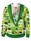 cheap Graphic Sweatshirts-Men&#039;s Hoodie Sweatshirt 3D Print Saint Patrick Day Crew Neck Party Street 3D Print Long Sleeve Tops Ethnic Style Lightweight Casual Nostalgic A B C