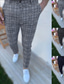 billige Chinos-Herre kinesisk Bukser Tilspidsede bukser Bukser Lomme Gitter Åndbart Blød Afslappet Daglig Mode Gade Sort Blå