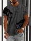 cheap Men&#039;s 3D T-shirts-Men&#039;s T shirt Tee Designer Summer Short Sleeve Dragon Graphic Print Crew Neck Street Daily Print Clothing Clothes Designer Casual Big and Tall Gray