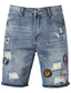 abordables Shorts décontractés-Homme Jeans Short Jeans usés Déchiré Mode Style de rue Bleu 28 29 30