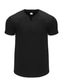 billiga Casual T-shirts för män-Herr T-shirt Sommar Ensfärgat Kortärmad V-hals Ledigt Dagligen Kläder Kläder Lättvikt Ledigt Mode Vit Svart Grå
