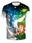 preiswerte Lässige T-Shirts für Herren-Inspiriert von St. Patrick&#039;s Day 2022 Kleeblatt irisch T-Shirt-Ärmel Anime 100% Polyester Anime 3D Harajuku Grafik T-shirt Für Herren / Damen / Paar