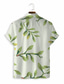 preiswerte Hawaiihemden-Herren Hemd Hawaiihemd Sommerhemd Print Graphic Hawaiian Aloha Design Umlegekragen Casual Täglich 3D-Druck Kurzarm Oberteile Designer Casual Modisch Klassisch Grün