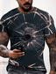 billige 3D-herreskjorter-Herre T-shirt T-Shirts Designer Afslappet Mode Sommer Kortærmet Sort Grafisk Trykt mønster Rund hals Afslappet Daglig 3D-udskrivning Tøj Tøj Designer Afslappet Mode