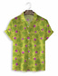 levne Havajské košile-Pánské Košile Havajská košile Tisk Grafika Havajské Aloha Design Přehnutý Ležérní Denní 3D tisk Krátký rukáv Topy Designové Na běžné nošení Módní Klasické Trávová zelená