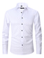 voordelige Nette overhemden-Voor heren Satijnen zijden overhemd Overhemd Grafisch Buttondown boord blauw Wit Zwart Bruiloft Feest Afdrukken Kleding Basic Vintage Modieus Streetwear