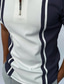 cheap Classic Polo-Men&#039;s Polo Shirt Golf Shirt T shirt Tee Sports Fashion Casual Summer Short Sleeve Navy-blue Dark red Navy Blue Army Green Gray Striped 3D Print Turndown Casual Daily Zipper Print Clothing Clothes