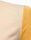economico Camicie da vestito-camicia da uomo non stampabile color block plus size colletto alla coreana top a manica lunga moda blu vino giallo camicie estive