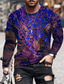 economico T-shirt 3D da Uomo-Per uomo maglietta Originale Abbigliamento sportivo Informale Manica lunga Verde Nero Blu Rosso Leopardo Animali Con stampe Girocollo Strada Informale Stampa Abbigliamento Abbigliamento Originale