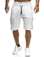 cheap Cargo Shorts-Men&#039;s Cargo Shorts Sweat Shorts Drawstring Elastic Waist Multi Pocket Plain Comfort Wearable Casual Daily Holiday Sports Fashion Black White