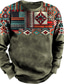 cheap Graphic Sweatshirts-Men&#039;s Sweatshirt Pullover Print Designer Basic Casual Graphic Graphic Prints Print Crew Neck Sports &amp; Outdoor Casual Daily Long Sleeve Clothing Clothes Regular Fit Gray Brown