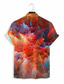 billiga Tropiska skjortor-Herr Skjorta Hawaii skjorta Tryck Grafisk Hawaiisk Aloha Design Nedvikt Ledigt Dagligen 3D-utskrift Kortärmad Blast Designer Ledigt Mode Klassisk Rubinrött