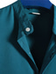 abordables chemises décontractées pour hommes-chemise pour hommes couleur unie col montant rue décontracté boutonné à manches courtes hauts mode décontractée respirant confortable bleu blanc noir chemises d&#039;été